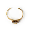 Gold Plated Adjustable Bracelet with Amber Stone
