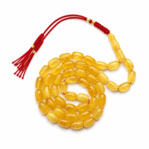 Natural Baltic Amber Misbah 19g 47Beads 7X11mm