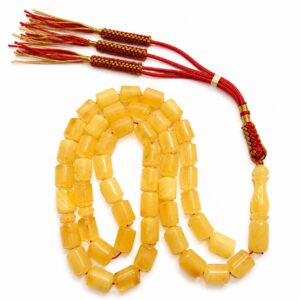 26G.jpeg Natural Baltic Amber Misbah 26g 48 Beads 11X8mm