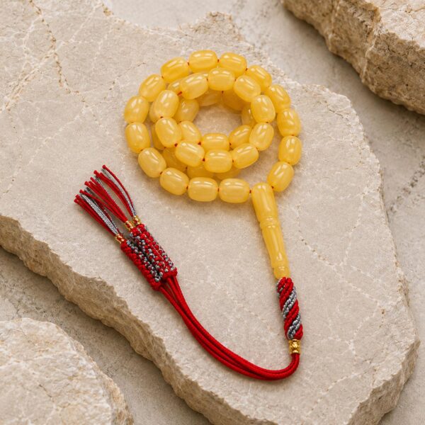 29gm2.jpeg Natural Baltic Amber Misbah 29g 48 Beads 8X11mm