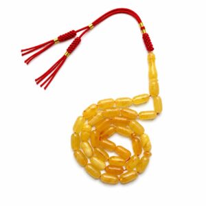 Natural Baltic Amber Misbah 14g 33 Beads 6X13mm