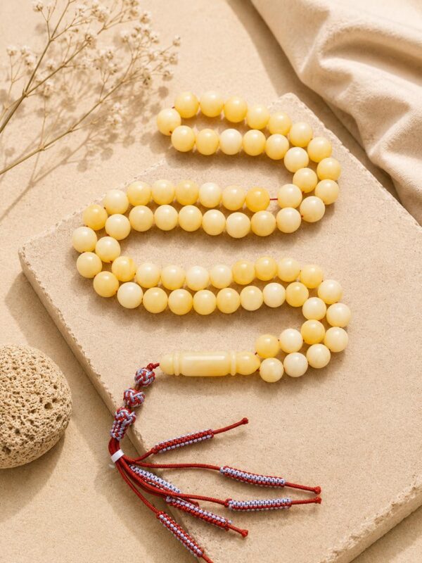 42002.jpeg Natural Baltic Amber Misbah 51g 69Beads 11mm