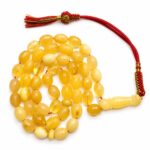Natural Baltic Amber Misbah 21g 49 Beads 8X11mm