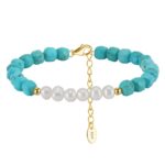 Turquoise & Selenite Bracelet