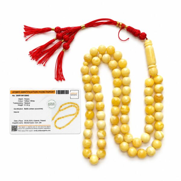51g2.jpeg Natural Baltic Amber Misbah 51g 66Beads 11mm
