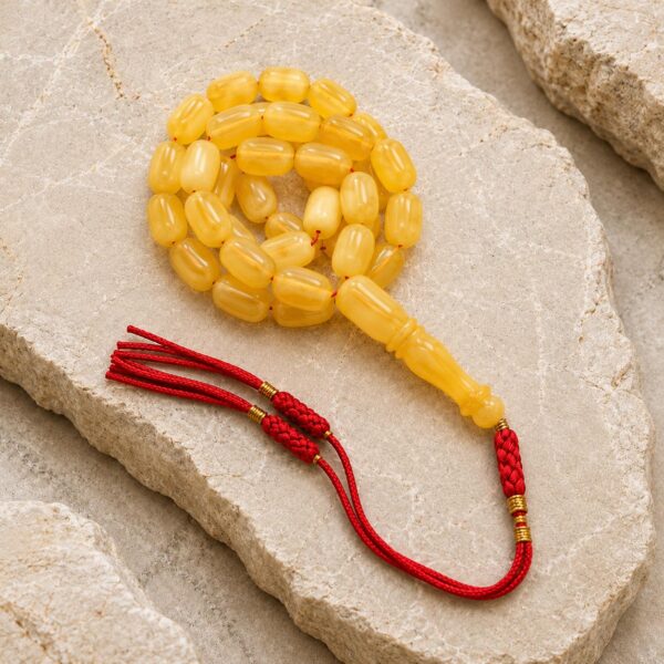 660a.jpeg Natural Baltic Amber Misbaha 15g 35Beads 7X11mm