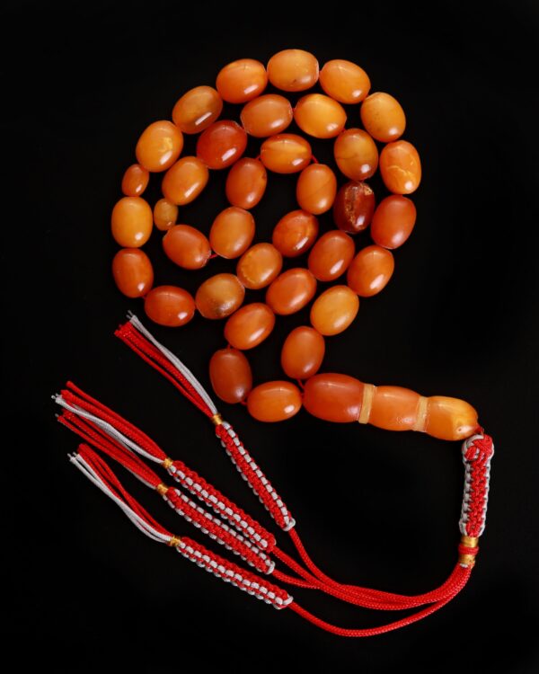 9C1A0671-scaled-1.jpg Antique German Amber Misbah 24g 33Beads 9X12mm