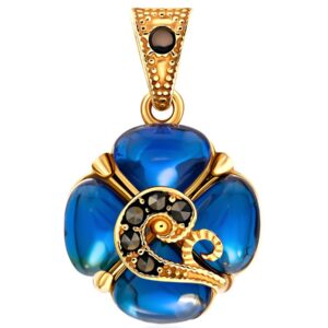 BP1.jpg Blue Amber with Marcasites Pendant