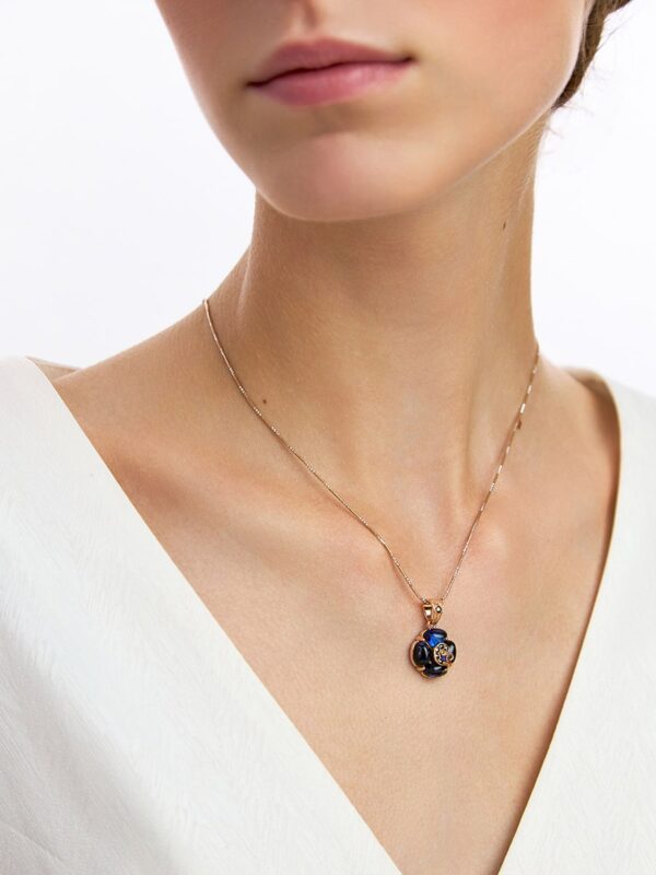 BP3.jpg Blue Amber with Marcasites Pendant