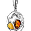 Due Colour Natural Amber Pendant