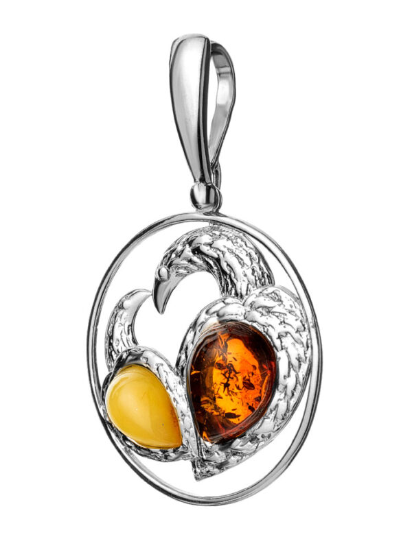 Due Colour Natural Amber Pendant