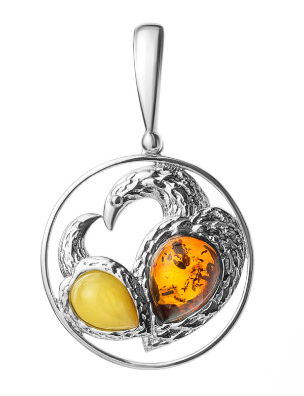 Due Colour Natural Amber Pendant