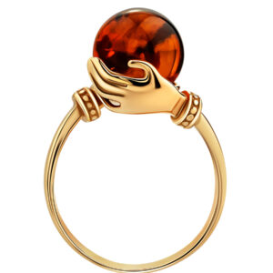 Beautiful-ring-Hugs-made-of-cognac-amber-2.jpeg Cognac Amber Ring