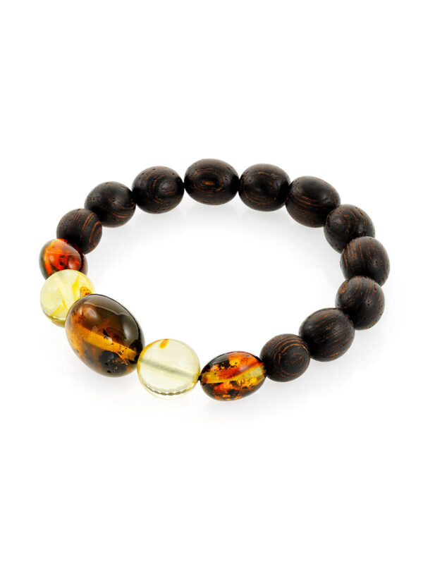 Bracelet-in-ethnic-style-made-of-amber-and-wood-1.jpeg Amber Wood Bracelet