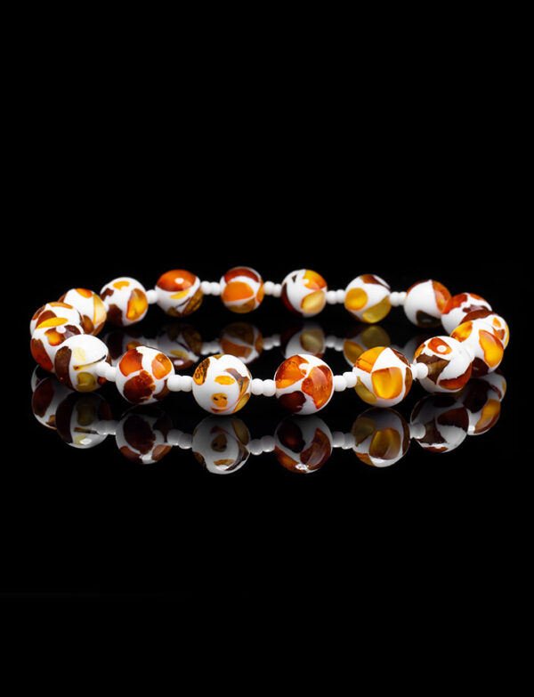 Bracelet-made-of-amber-mosaic-balls-2.jpeg Amber Mosaic Bracelet