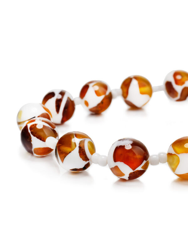 Bracelet-made-of-amber-mosaic-balls-3.jpeg Amber Mosaic Bracelet