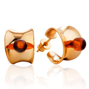 Bright-hoop-earrings-with-cognac-amber-2.jpeg Bright Hoop Earrings