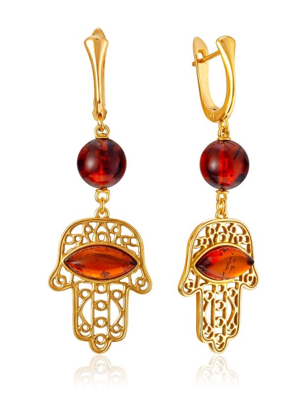 EYE4.jpg Bright, Openwork, Gilded Earrings