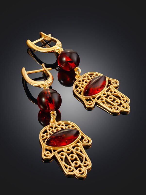 EYE5.jpg Bright, Openwork, Gilded Earrings