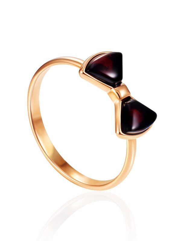 FLOWER1.jpg A Sweet and Delicate Ring with Cherry Amber, "Bow"