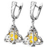 Geometric Amber Earrings