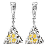 Geometric Amber Earrings