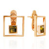 Gold-plated-earrings-Gravity-2.jpeg Gravity Earrings & sparkling Green Amber