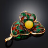 Enamel & Baltic Amber Pendants