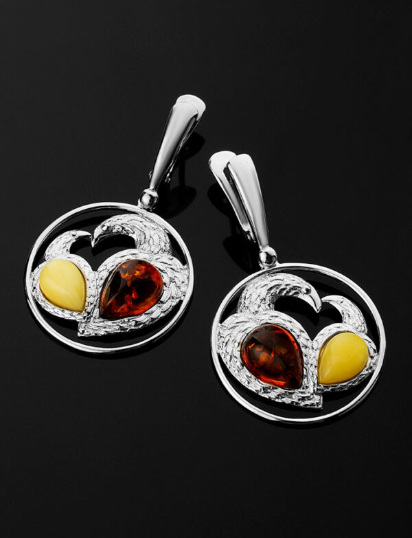 MCER.jpg Amber in two colors Lyrika Earrings