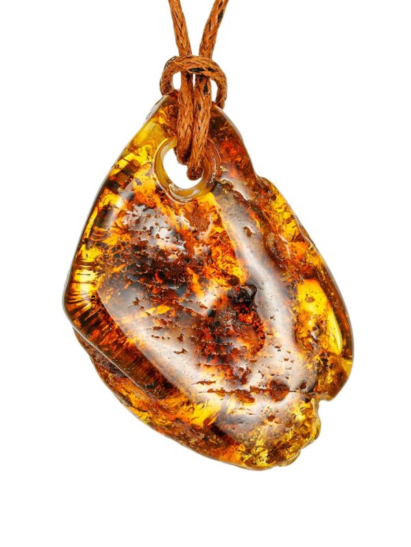 Raw Sunrise Amber Pendant
