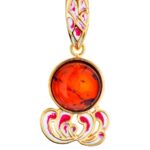 Enamel & Amber Glow Pendant