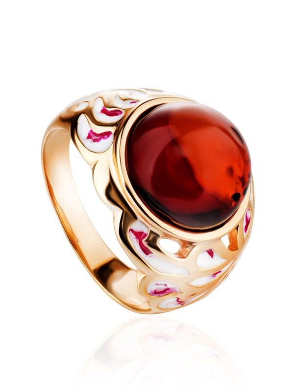 MINA1R.jpg Amber and Enamel Ring