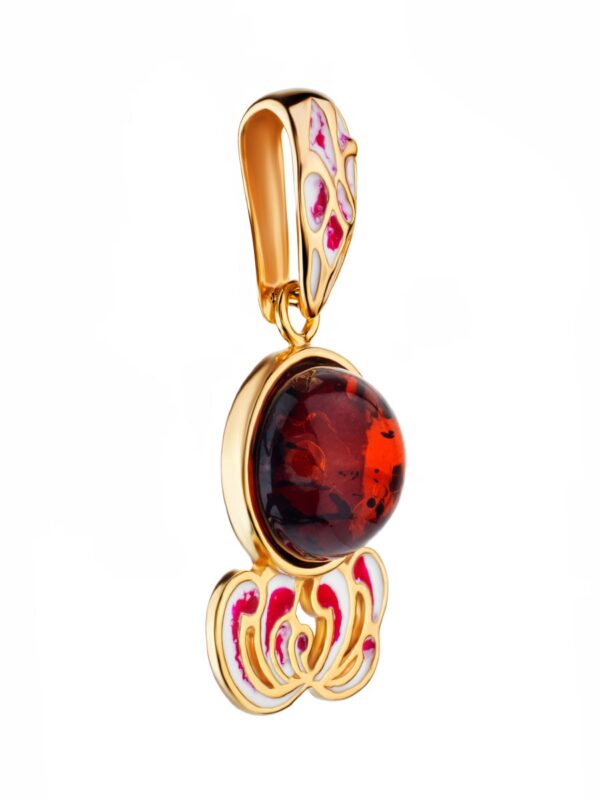 MINA3P.jpg Enamel & Amber Glow Pendant