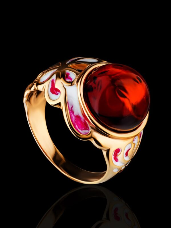 MINA3R.jpg Amber and Enamel Ring
