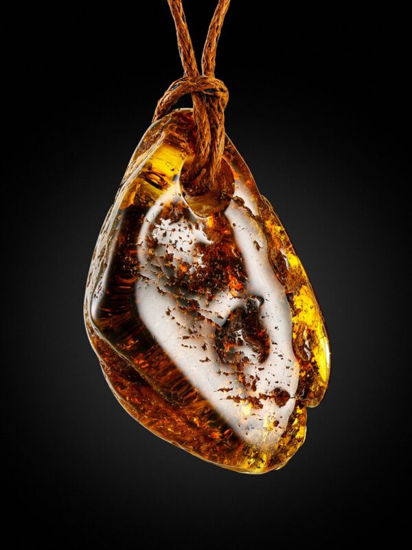 Raw Sunrise Amber Pendant