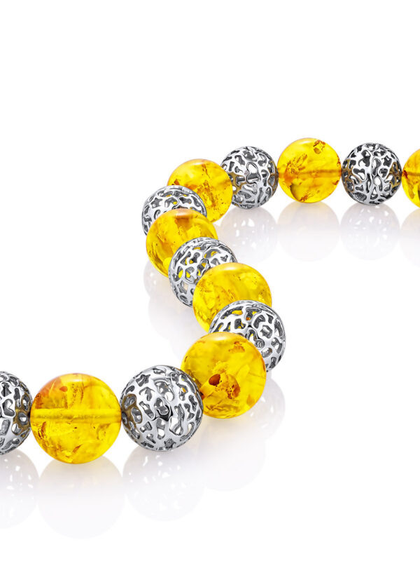 Openwork-bracelet-Aphrodite-with-molded-lemon-amber-2.jpeg Baltic Sun Bracelet