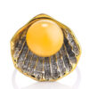 Shell Amber Ring
