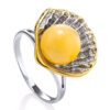 Shell Amber Ring