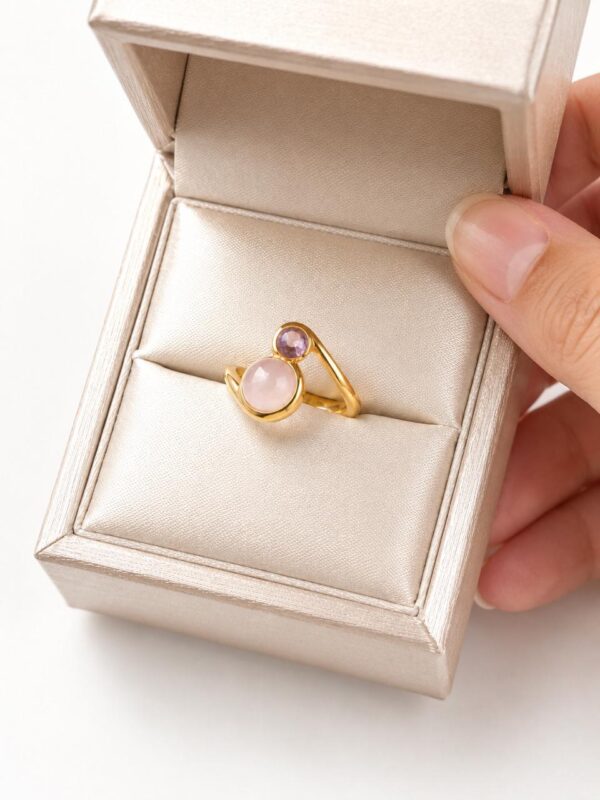 PINKY9.jpeg Blush Quartz&Amethyst Ring