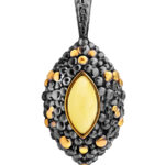 Pendant Decorated with Natural Amber Rauschen