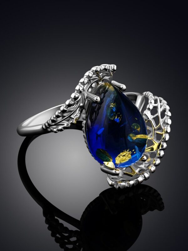 RBLUE2.jpg Original Openwork Ring with Blue Amber