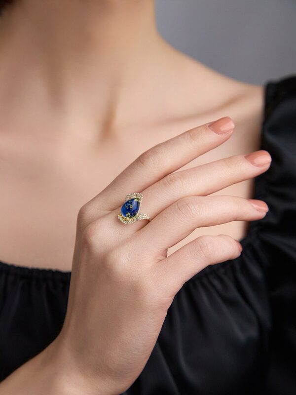 RBLUE3-1.jpg Original Openwork Ring with Blue Amber