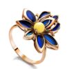 RBLUE4.jpg Natural Amber and Verona Enamel Ring