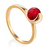 "LEIA" Red Amber Ring