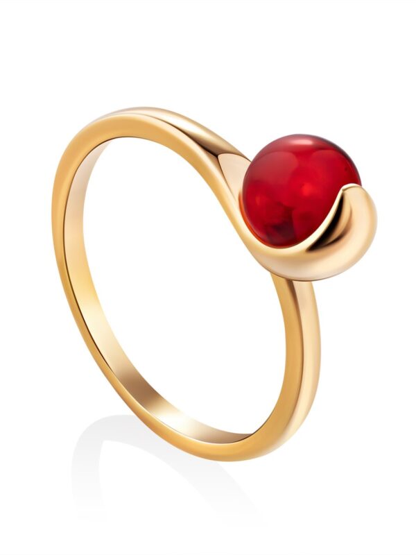 RED1.jpg "LEIA" Red Amber Ring