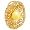 SHELLLL.jpeg Zircon&Honey Amber Ring