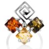 SILVER2.jpg "Vernissage" Ring with Amber in three colors.
