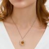 SUN3.jpg Pendant with Natural Golden Amber "Physalis"