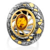 Spectacular-large-Donatella-ring-made-of-silver-1.jpeg Large Natural Amber Ring
