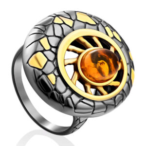 Large Natural Amber Ring